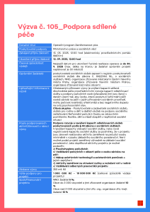 Výzva č. 105 - Podpora sdílené péče