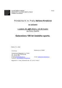 Galavečer 100 let českého sportu